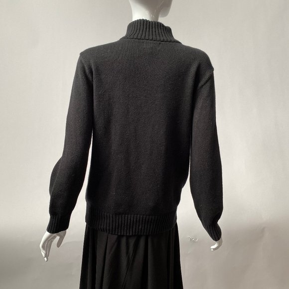 Chaps Blk Cotton Zip Sweater - sz 18/20 - Picture 10 of 10